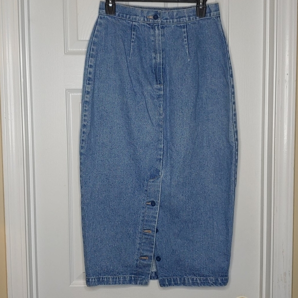 Vintage Midi Jean Skirt - Picture 2 of 7